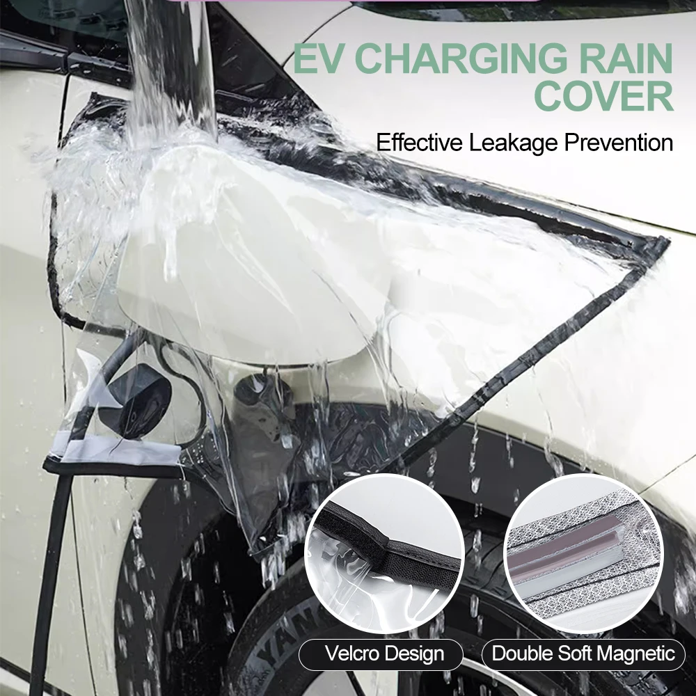 Cubierta de puerto de enchufe de cargador EV triangular para coche, cubierta de puerto de carga de coche eléctrico magnético, protección contra la intemperie, a prueba de lluvia y polvo