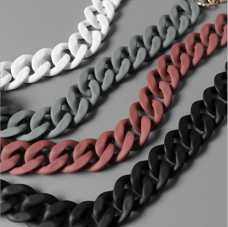 Acrylic Women's Bag Shoulder Straps Acrylic Chain Straps for Purse Handbags Chunky Chain Purse Strap