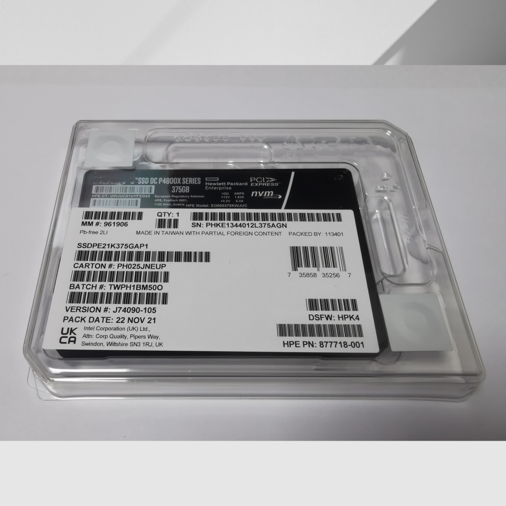 Brand new original P4800X 375G U.2 Ultra Long Life Enterprise Solid State Drive For Intel Aoteng System Disk for HP