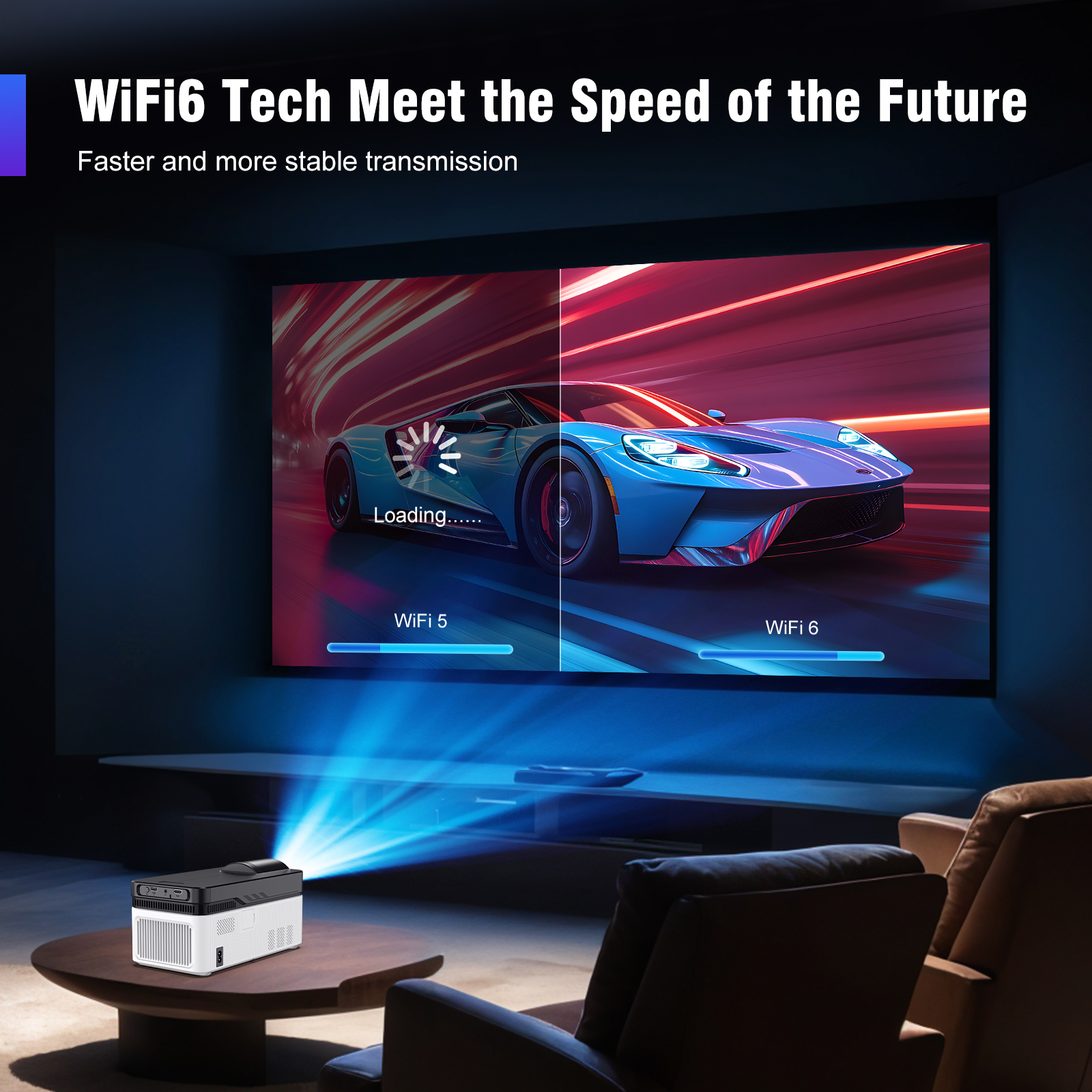 Magcubic 900ANSI HY450 Proiector 8K 4K 1080p Ultra Short Throw Auto Offset Voice Assistant BT5.4 Alwinner H716 Foco Eletrônico