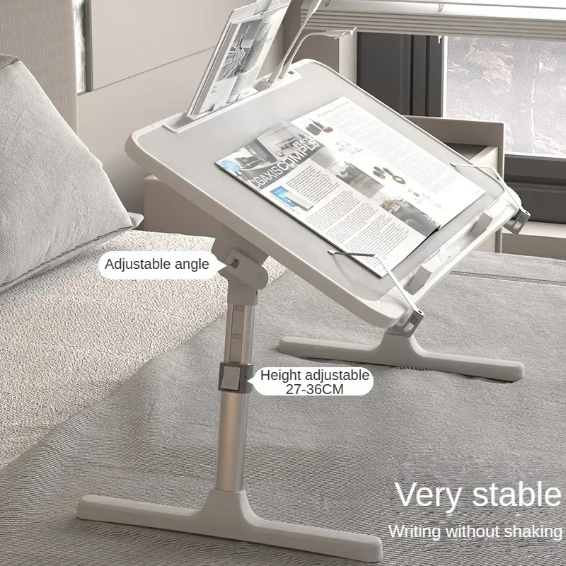Dobrável Lift Laptop Desk para cama com radiador, suporte ajustável, mesa de colo, bandeja de café, gaveta para trabalhar e jogos