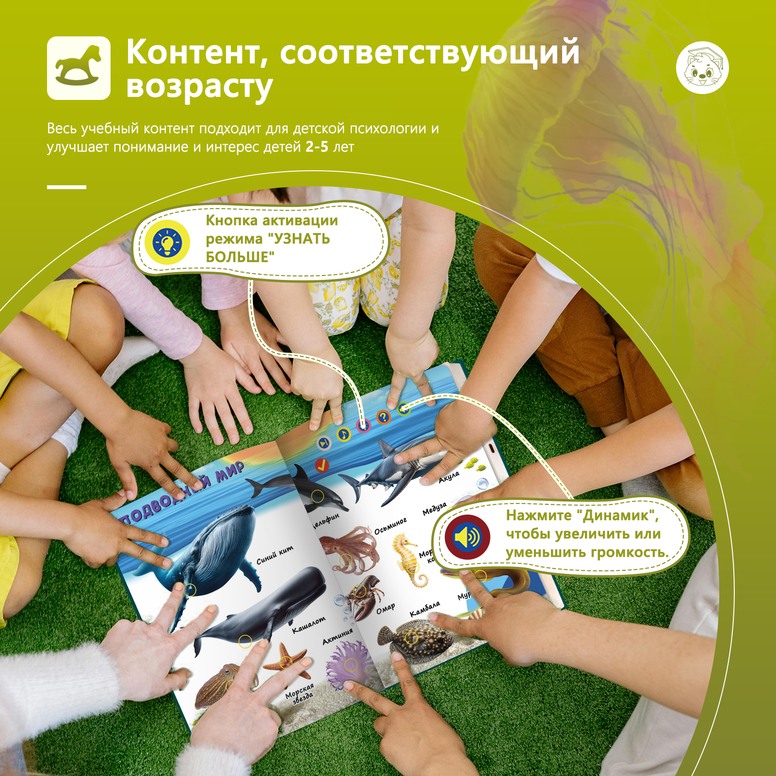 ロシア語のクリックポイントブック 幼児教育玩具 子供のおもちゃ モンテッソーリ ロシア語の電子書籍 学習本 ギフト fo