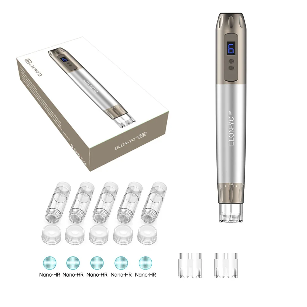 Hydra H3 pen Wireless Professional Microneedling Pen With 5Pcs Needles Cartridges Derma Pen Microneedle Skin Care Beauty Device
