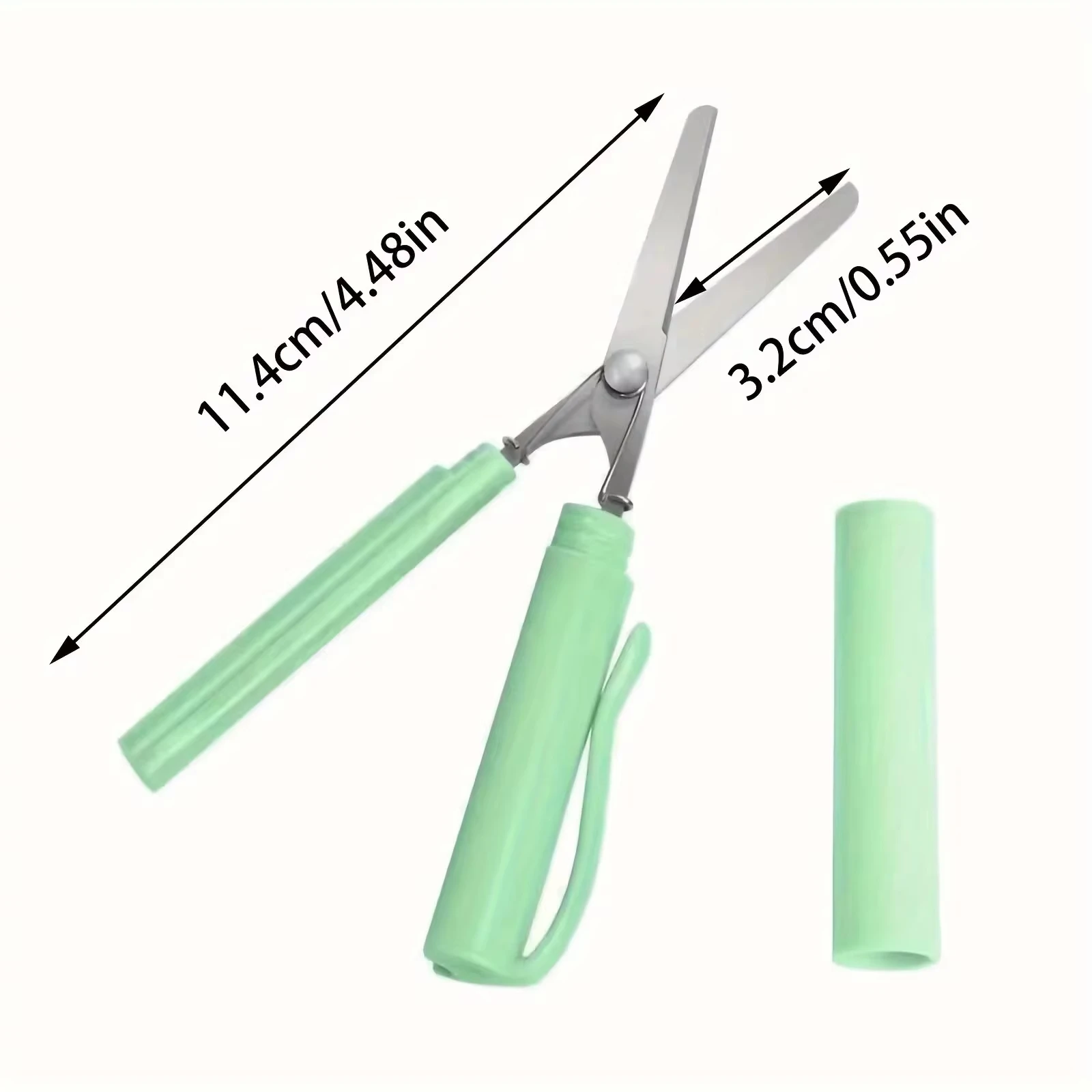 1pc 컴팩트 스테인레스 스틸 미니 접는 가위 휴대용 크리 에이 티브 펜 스타일 디자인 블루 핑크 화이트 학생 미술 프로젝트