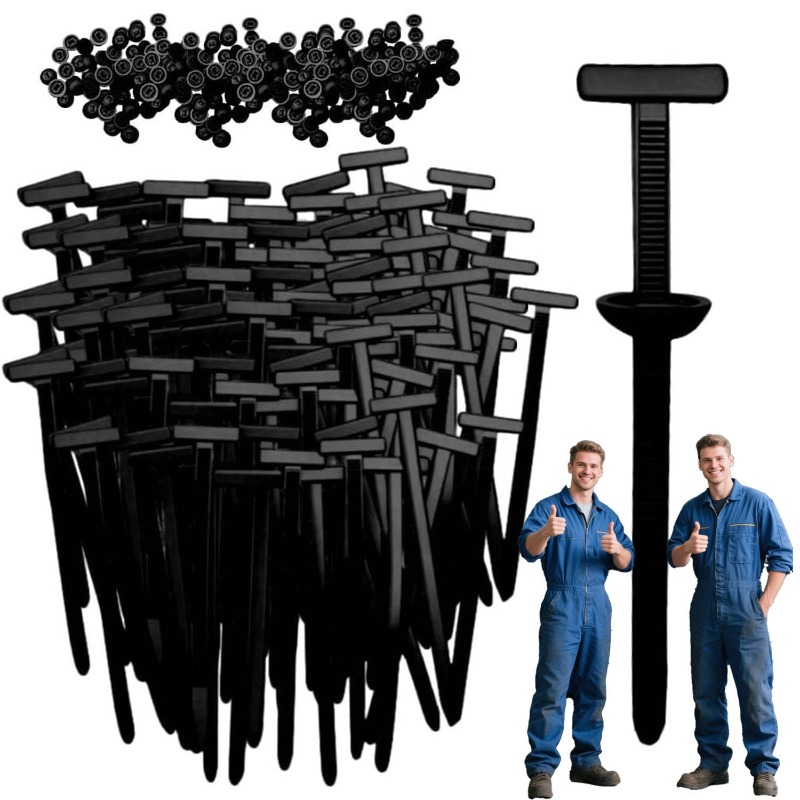 Heavy-Duty Self-Locking Nylon Cable Ties Buckle Fixed Through The Core Nail Cable Tie High-Strength Fasteners Car/Home/Outdoor