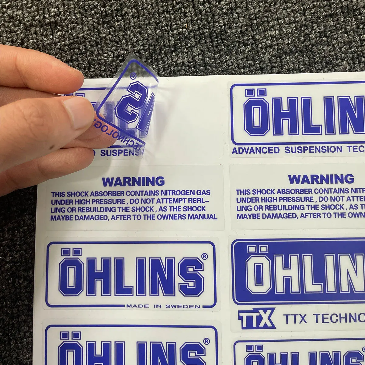 Ốp Lưng Chống Sốc Chống Nước Ohlins Logo Dán Xe Máy Chống Sốc Chống Nắng Trong Suốt Decal Trang Trí