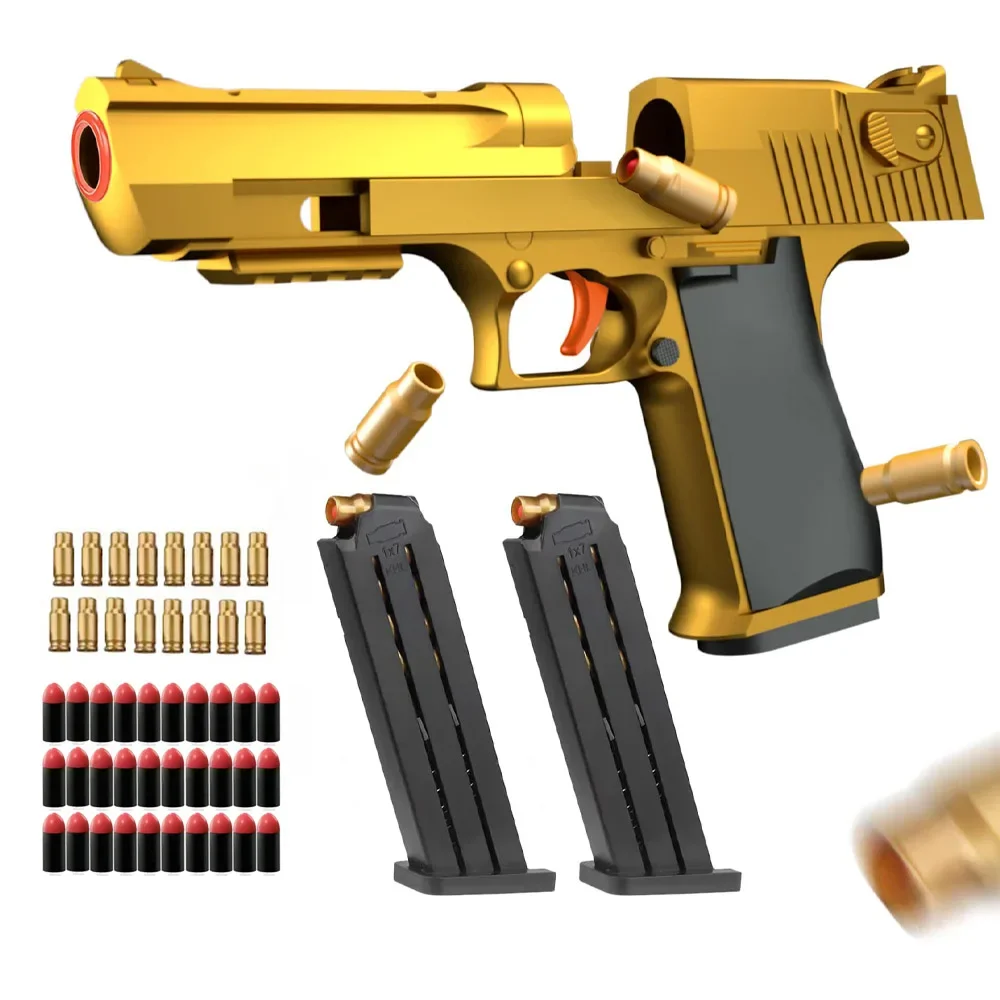Desert Eagle Toy Gun Shell EjectionAirsoft Pistole Soft Foam Bullet Outdoor CS Waffe für Jungen Mädchen Schießspiel Geburtstagsgeschenk