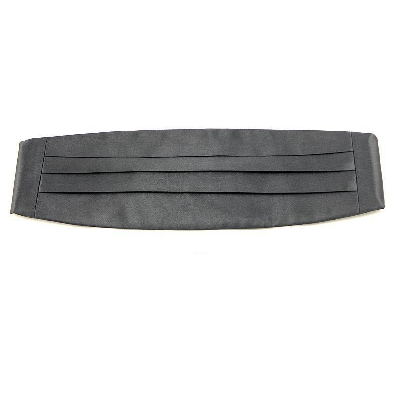 Faixa de smoking clássica masculina de seda, sarja preta, fivela de cetim, faixa elástica, formal, casamento, smoking, acessórios masculinos