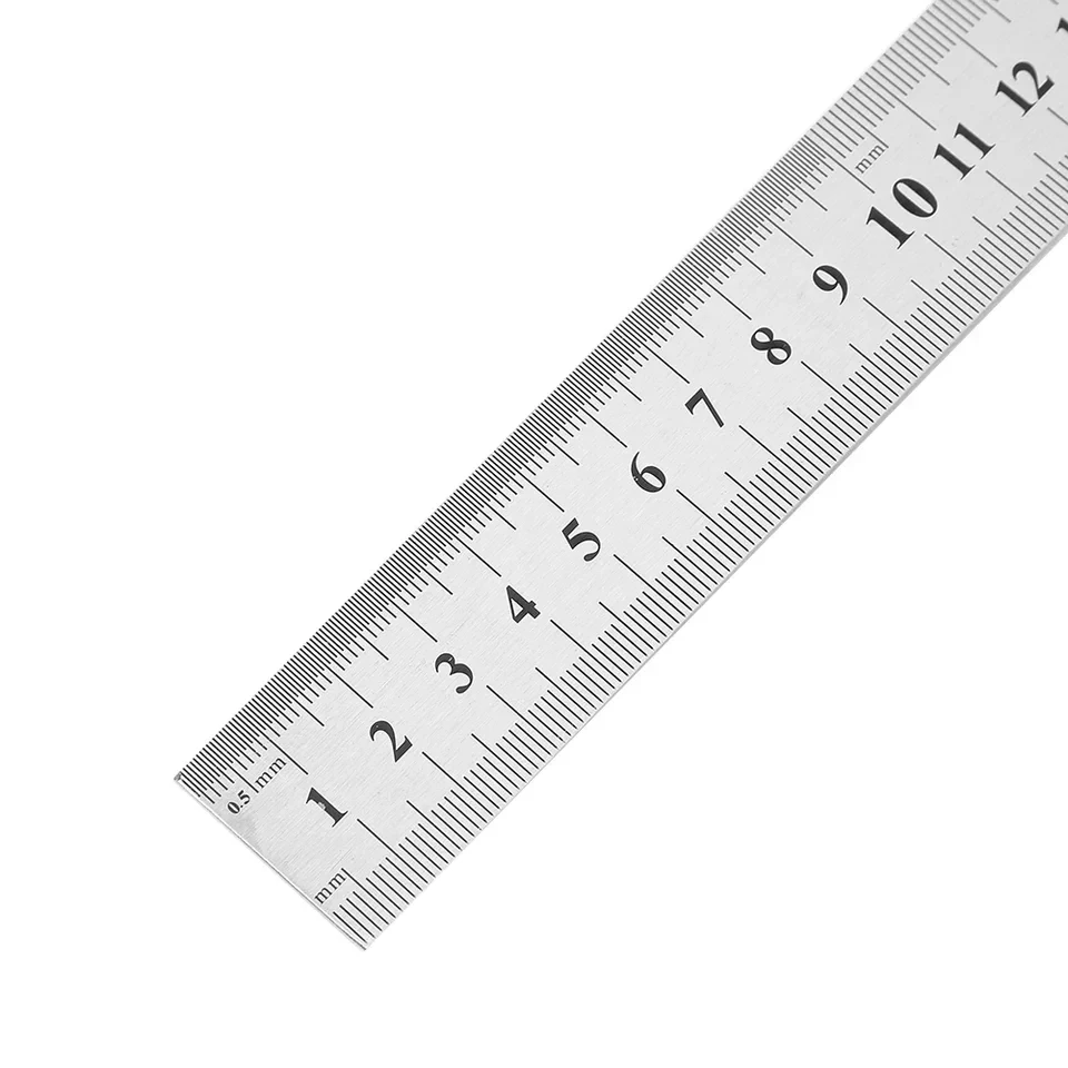 150mm/500mm scala metallica in acciaio inossidabile righello dritto misurazione cancelleria disegno accessorio strumento manuale forniture per ufficio scolastico