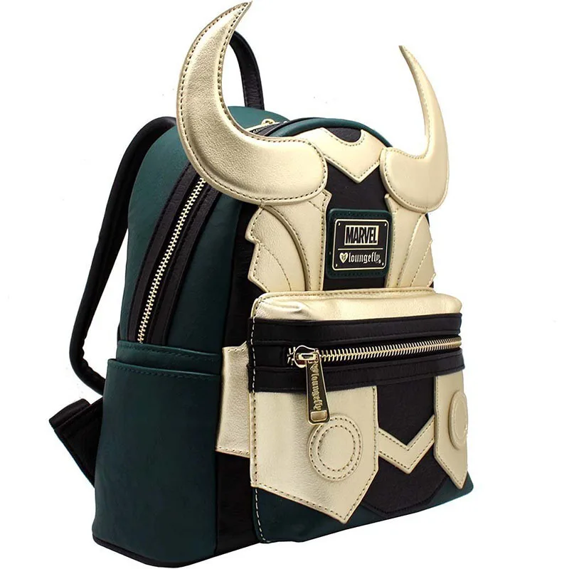 Sacs de cosplay classiques Marvel Loungefly Loki pour femmes, sac à main à double sangle initié, mini sac à dos