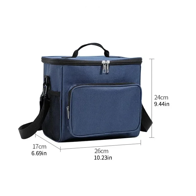 Práctica bolsa aislante gruesa Oxford de hombro Manual de gran capacidad para Picnic al aire libre, Camping y almuerzo