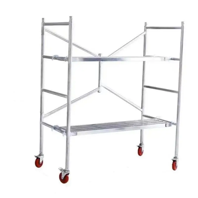 Steel Scaffolding Ladder Scaffolding Mobile Construction Tubular Welded Walking Frame Adjustable Galvanized Scaffolding