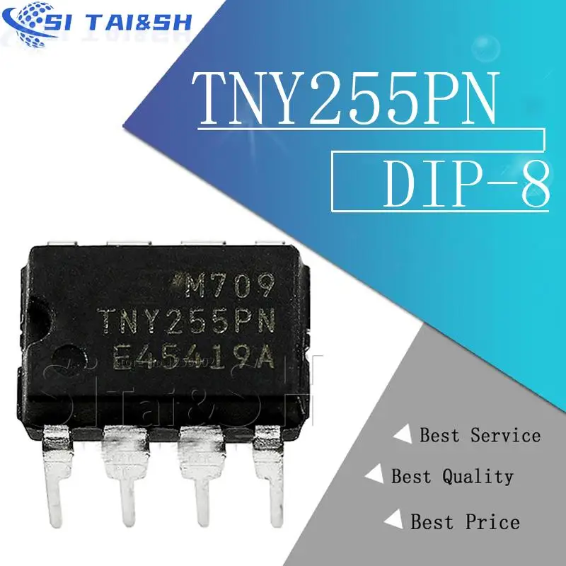 10PCS TNY255PN Black plastic protective case For DIP-8 TNY255P DIP TNY255 255PN new and original
