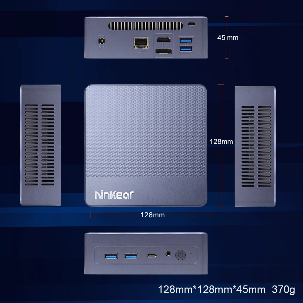 Ninkear Mini PC N9 Windows 11 Intel N95 8/16GB DDR4 256/512GB SSD WIFI 5.0 Computer da ufficio Desktop computador