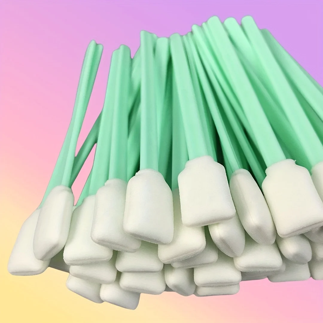 precision cleaning swabs with non-fluffy fiber tips, plastic handles, for printers, optics, cameras, crafts and car detailing