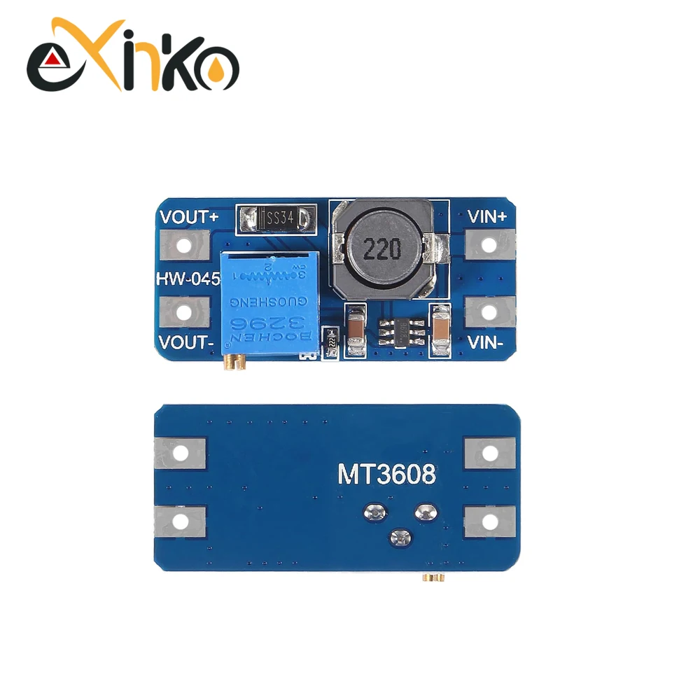 5/10 шт. MT3608 Регулируемый повышающий модуль, регулятор напряжения Micro USB Type-c 2 В-24 В до 5 В-28 В 2A повышающий преобразователь постоянного тока в постоянный