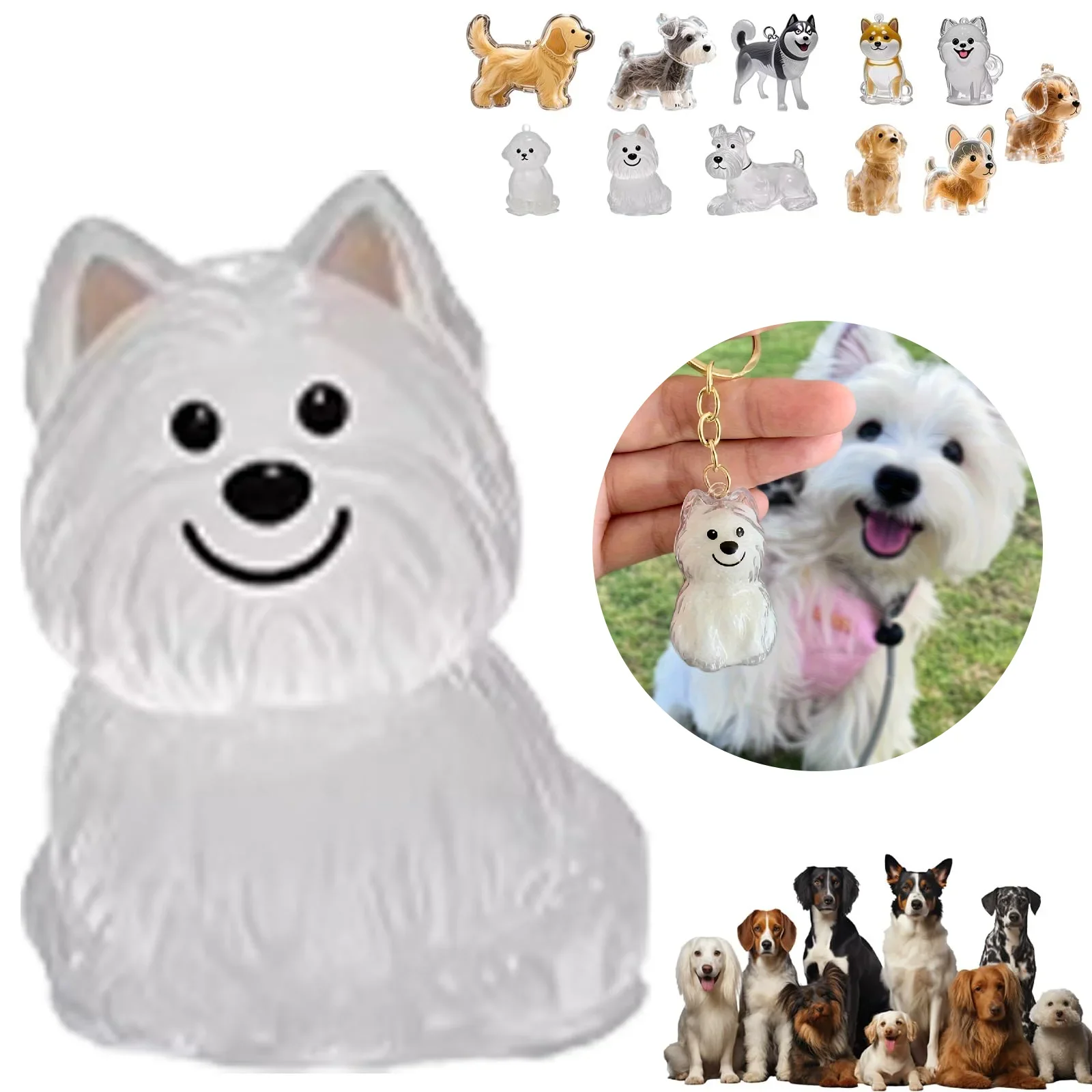 Transparente Katze/Hunde Haarsammlung Kapsel Schlüsselanhänger Kawaii Memorial Haustier Katze Hund Haarkapsel für Schlüsselanhänger DIY Anhänger Zubehör