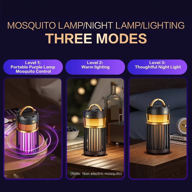 Xiaomi Mosquito Killer Lamp Electric Insect Trap Portable Rechargeable Flying Bug Zapper  Indoor Light Mute Insect Repellent