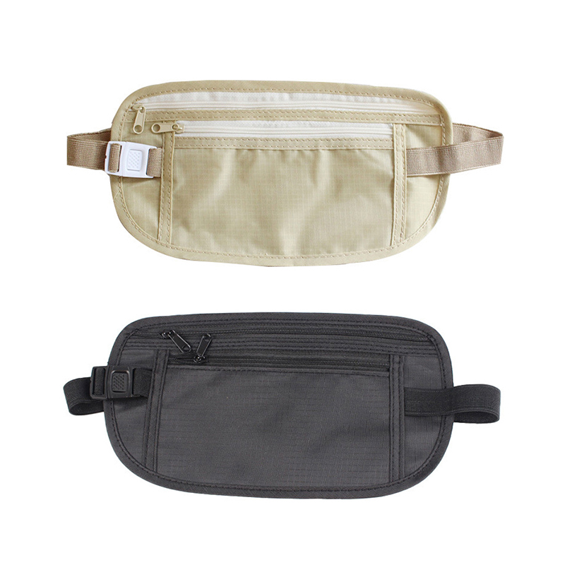 Riñonera Invisible de viaje para hombre y mujer, bolsa de cintura para pasaporte, cinturón de dinero, billetera de seguridad oculta, bolsa informal