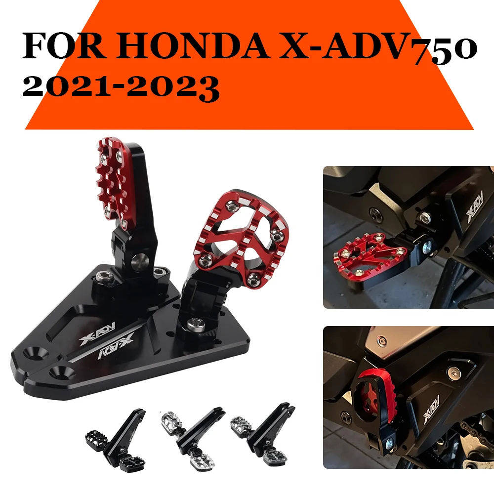 Reposapiés plegable para motocicleta, Pedal trasero CNC, X-ADV, para HONDA XADV 2023, XADV750, 750, 2021, 2022, 2023