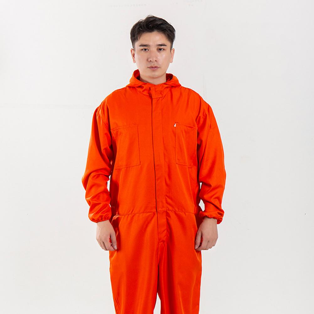 กันน้ําทํางานJumpsuitซ่อมรถยนต์Worksuitผู้ชายJumpsuitกับหมวกผู้ชายออกกําลังกายTracksuit Workshop Oneชิ้นRomper Coverall