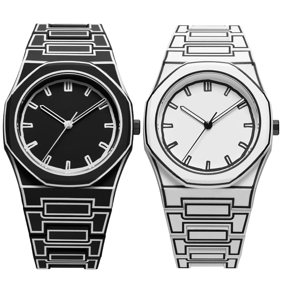 Modern Minimalist Sketching Creative Sports and Leisure Watch Creative Design Waterproof Watch