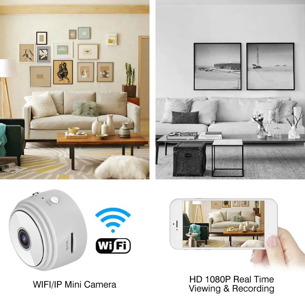 A9 WiFi Mini Camera Wireless Video Recorder Security Protection Camera Smart Home Monitoring Camera for Infants and Pets