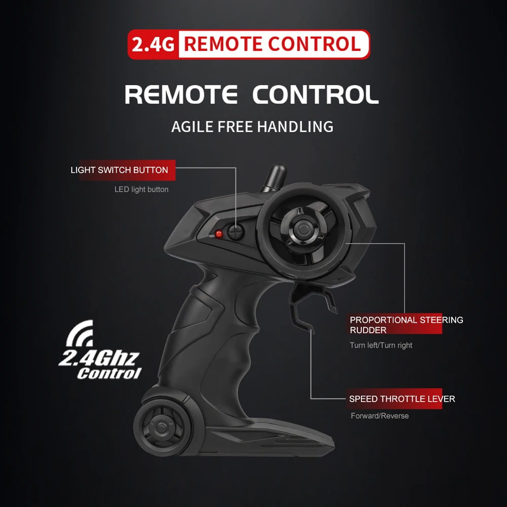 Nuova auto RC 1:16 2WD con luce a LED 2.4G 20KM/H ad alta velocità fuoristrada arrampicata telecomando auto giocattolo regali per ragazzi ragazze bambini