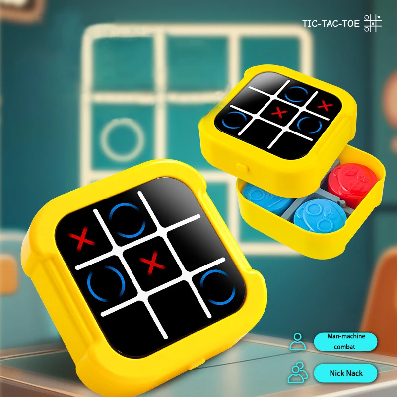 1 шт., электронная шахматная доска Tic Tac Toe, многофункциональная детская образовательная стратегическая игрушка, интерактивная игра для мозга, развлечение для родителей и детей