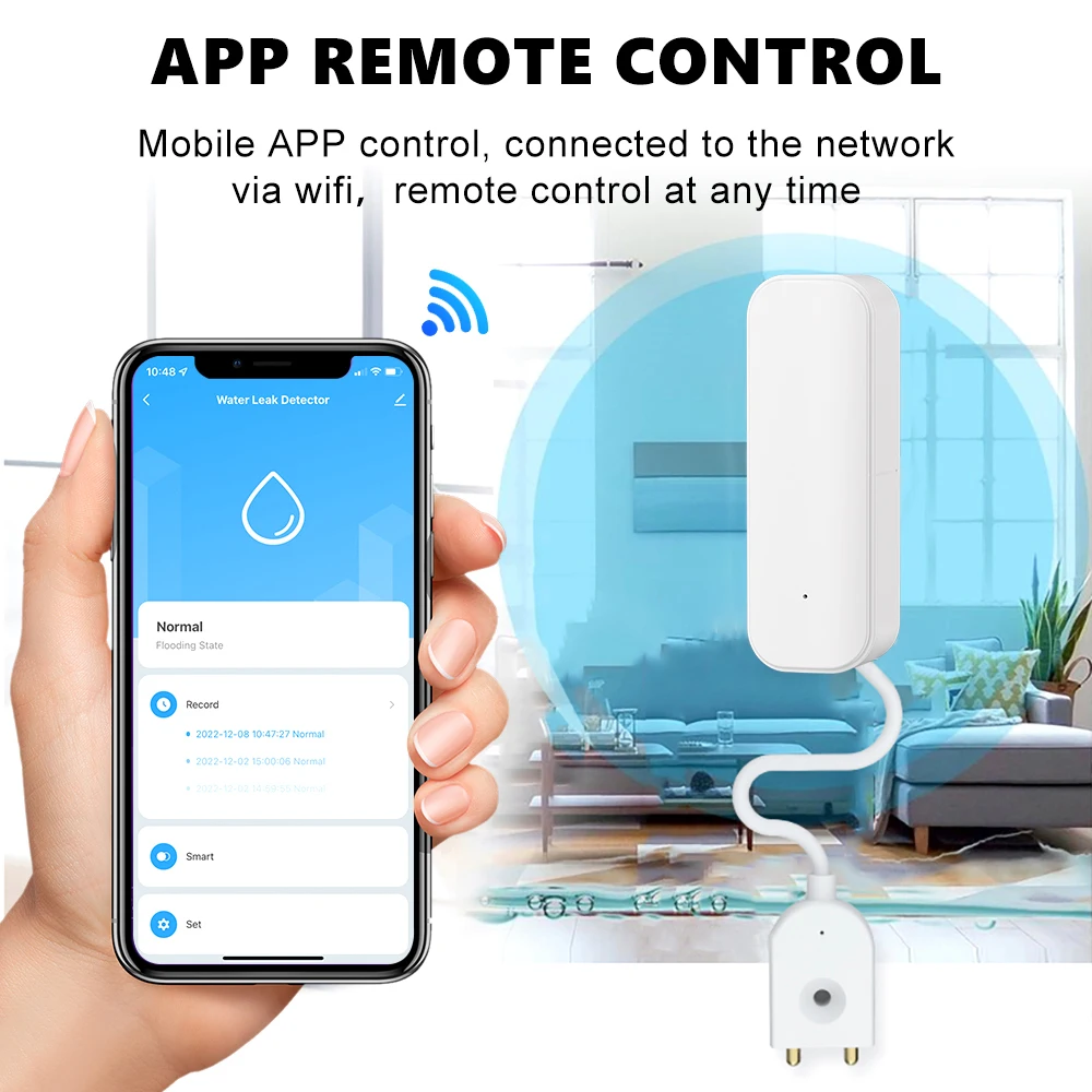 Tuya wifi/zigbee sensor de nível de água alarme de vazamento detector de vazamento de inundação vida inteligente app alerta de água alarme de transbordamento casa