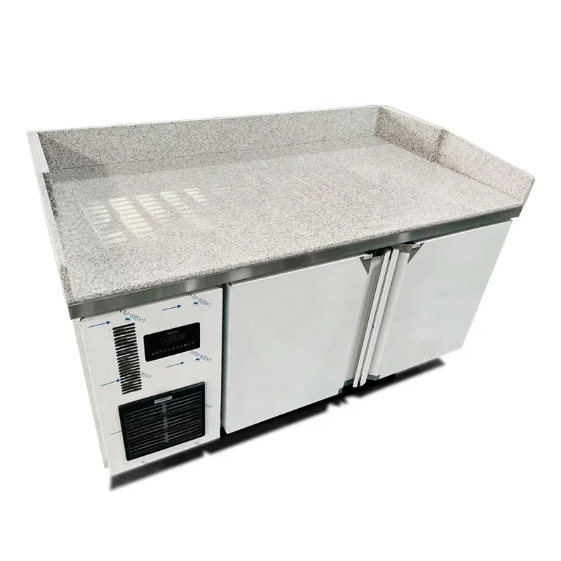 Encimera del refrigerador del mostrador debajo de los congeladores comerciales de la puerta del congelador del refrigerador 2