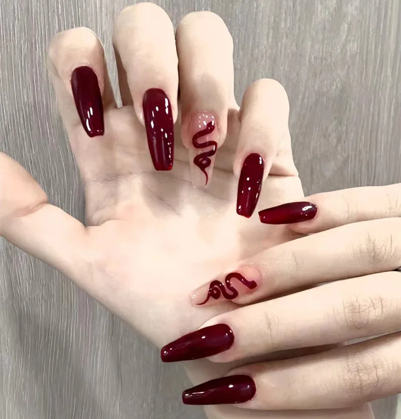 Impermeável Gradiente Unhas Postiças, Francês Bailarina Prego, Médio Caixão Unhas Postiças, Pressione em Unhas Dicas, 24pcs