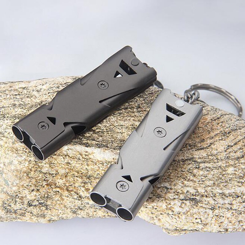1PCs Tragbare Pfeife Anhänger Schlüsselbund Hohe Dezibel Outdoor Survival Notfall Camping Werkzeug