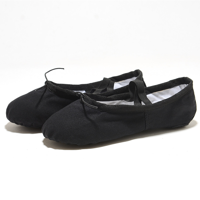 Zapatos de Ballet planos de lona para niñas, zapatillas de baile, zapatos de baile para adultos, mujeres, niños, suela dividida clásica, cuero suave
