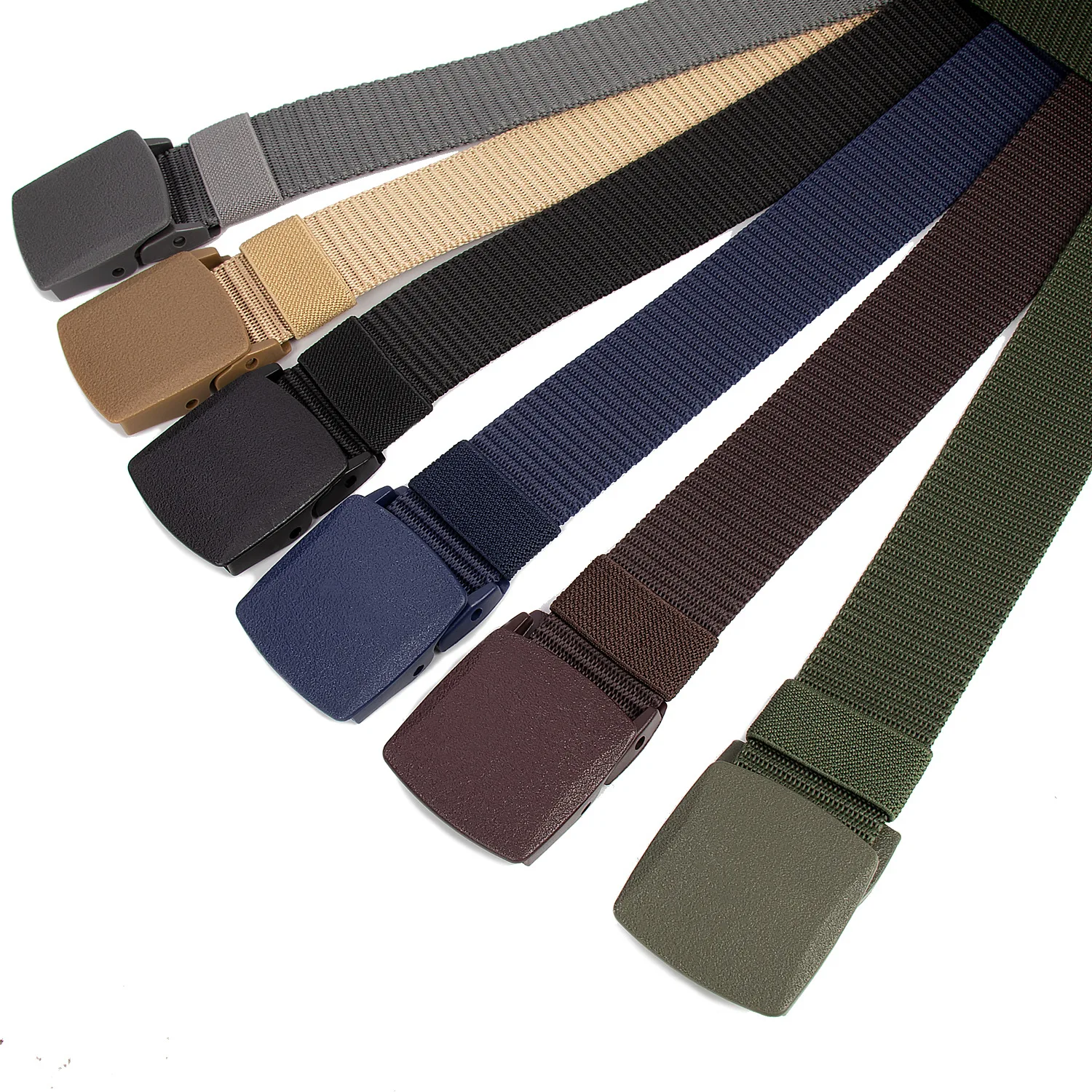 Men's outdoor all-around tactical belt Quick-drying durable woven fabric buckle type for hunting hiking training