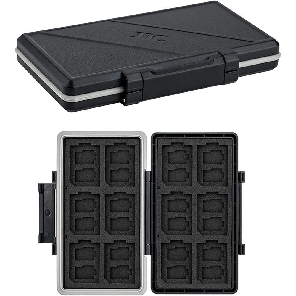 JJC 36 слотов SD Micro SD TF Card Case Holder для 24 Micro SD TF SDXC SDHC и 12 SD SDXC Cards Водонепроницаемая жесткая коробка для карт памяти