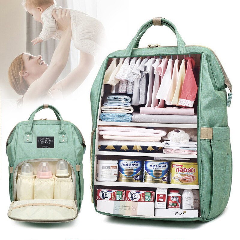 Saco de fraldas de grande capacidade para mamãe e bebê, multifuncional, impermeável, ao ar livre, viajar, sacos para cuidados com o bebê