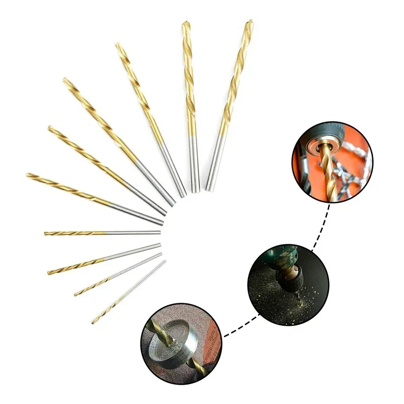 50Pcs Multi Function Metal Drills Power Tools Woodwor Titanium Coated Cobalt Drill Bits HSS High Speed Steel Drill Bits Set Tool