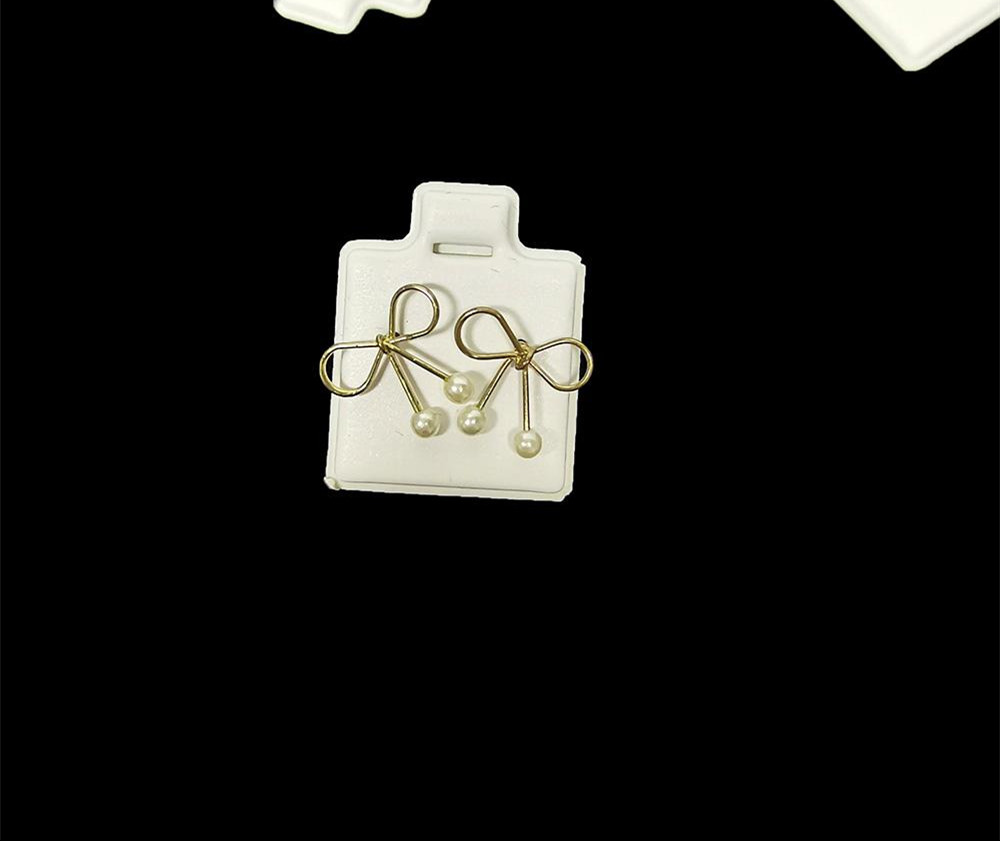 100pcs/bag Ear Studs Holder White Puff Pad Earring Cards Jewelry Display Holder Tray Insert Organizer Bulk Wholesale