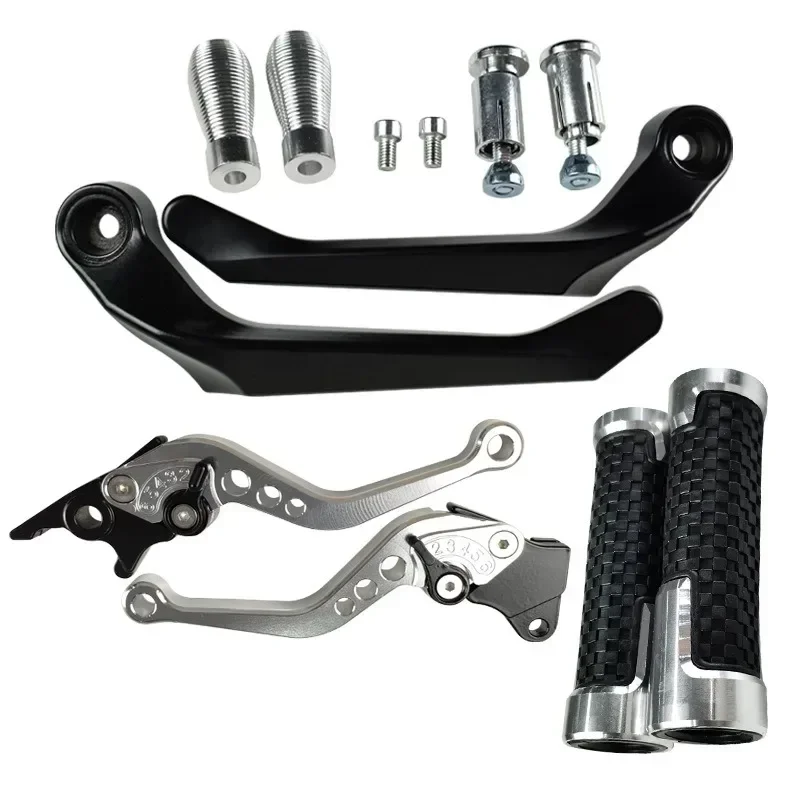 Manillar de aleación de aluminio Cnc para motocicleta, Protector de mano de palanca de embrague de freno, accesorios de modificación