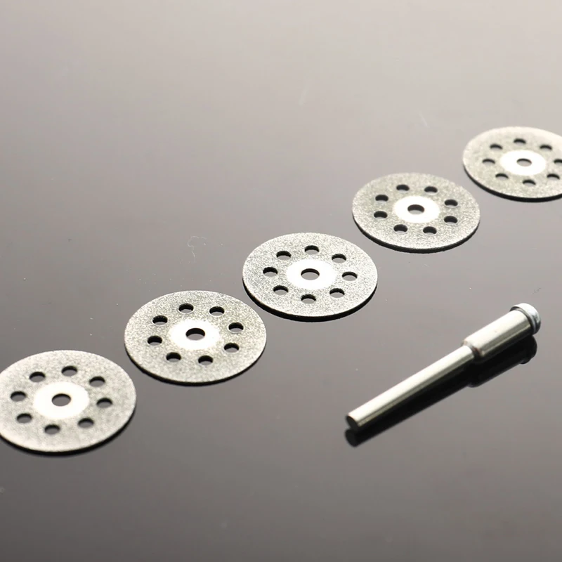Discos de corte de diamante, juego de hojas de sierra de Metal, HSS, Mini hoja de sierra Circular para herramientas rotativas, ruedas de corte de resina, Diamante 22mm