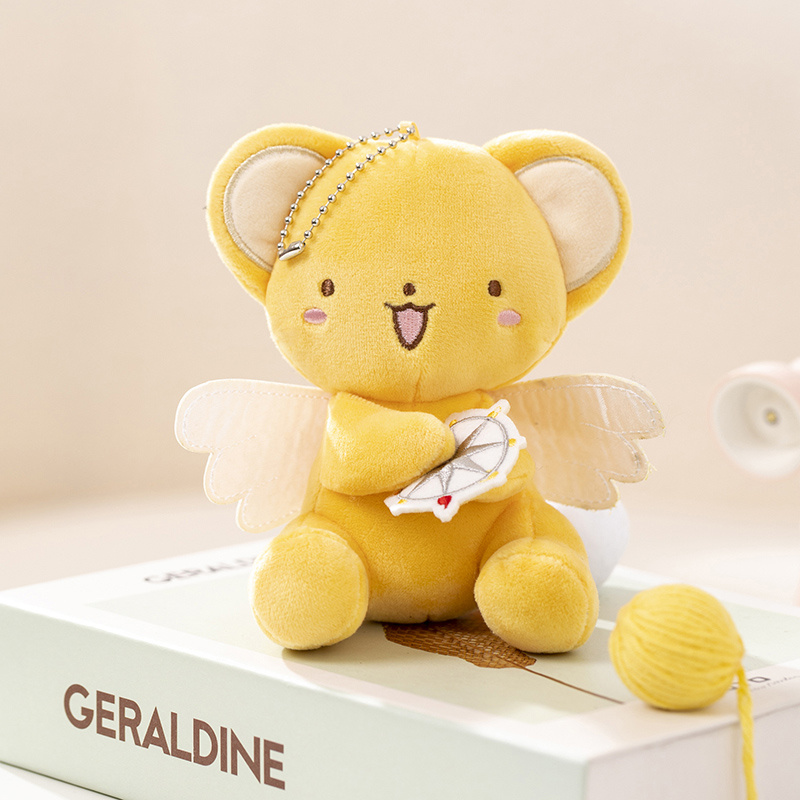 ตุ๊กตาแมวน่ารัก13ซม. พร้อมปีกตุ๊กตาผ้าพลัฌตกแต่งห้องสวยกระเป๋ารถจี้ของขวัญวันหยุดเปิด