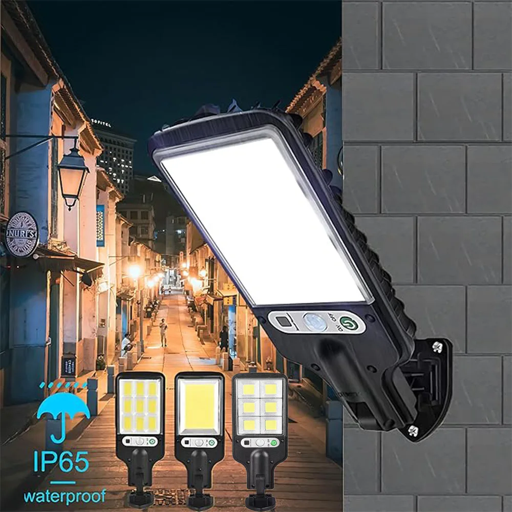 4 แพ็คพลังงานแสงอาทิตย์กลางแจ้งไฟกันน้ํา 108COB LED Security Wall ไฟโคมไฟถนน Motion Sensor ลานโรงรถสวนแสง