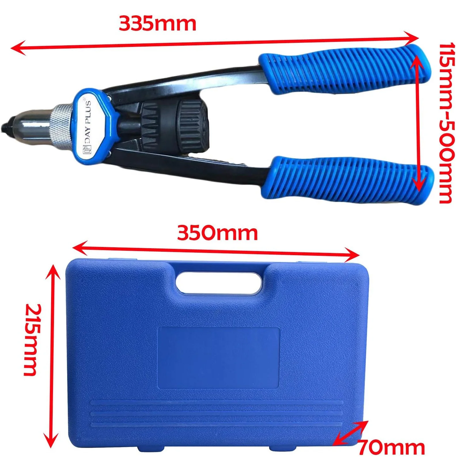 Professionnel Rivet Écrou Pince Ensemble Aveugle Rivet Pince Ensemble Riveteuse Fileté Écrou Rivetage M5-M12 Outil Avec 150 Rivet Écrous