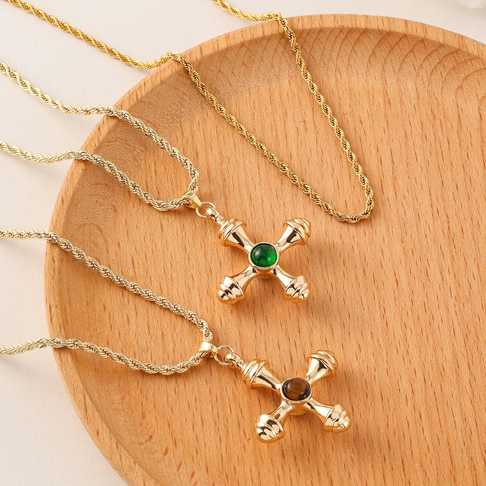Collana a catena in corda Collana classica a catena a maglie intrecciate in acciaio inossidabile fatta a mano nuova per regalo di gioielli da donna