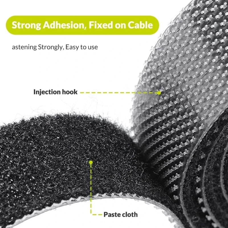 Bridas para cables con cierre de gancho y bucle, enrollador de cables, bridas para cables de ratón y auriculares, Protector de gestión de Cables USB, organizador de cables