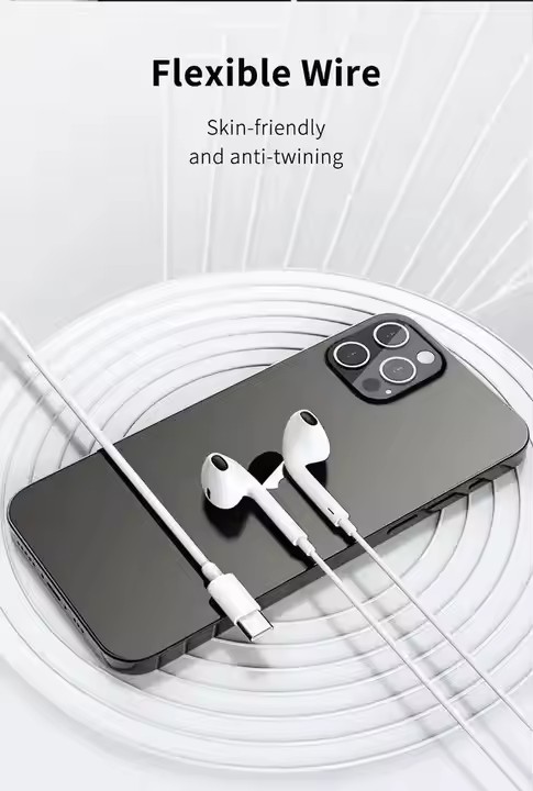 Type C USB C Headphones Earphones Wired Earbuds for iphone 15 Pro Max Samsung for Iphone for Huawei