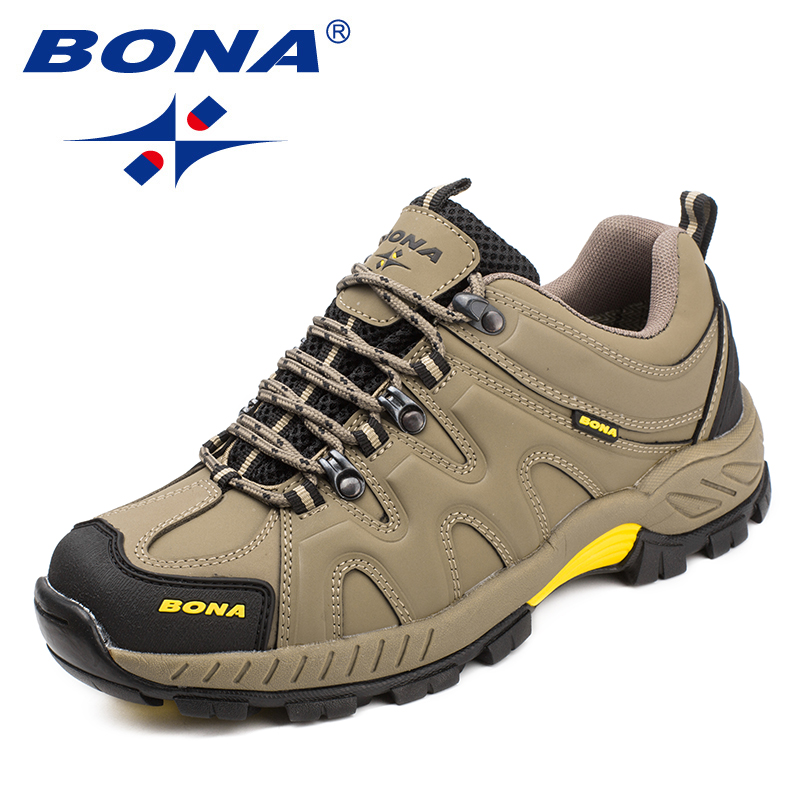 BONA, recién llegado, zapatos de senderismo de estilo clásico para hombre, zapatos deportivos con cordones para hombre, zapatillas deportivas para correr al aire libre, zapatillas de senderismo, envío gratis rápido