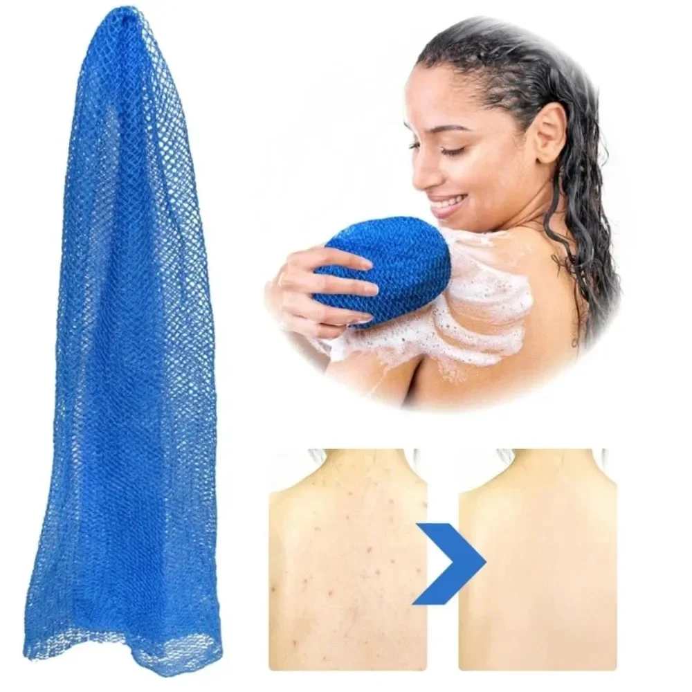 3/1Pcs Exfoliating Mesh African Net Bath Sponge Washcloth for Shower Skin Smoother Loofah Bast Wisp for Body Scrubber djampe