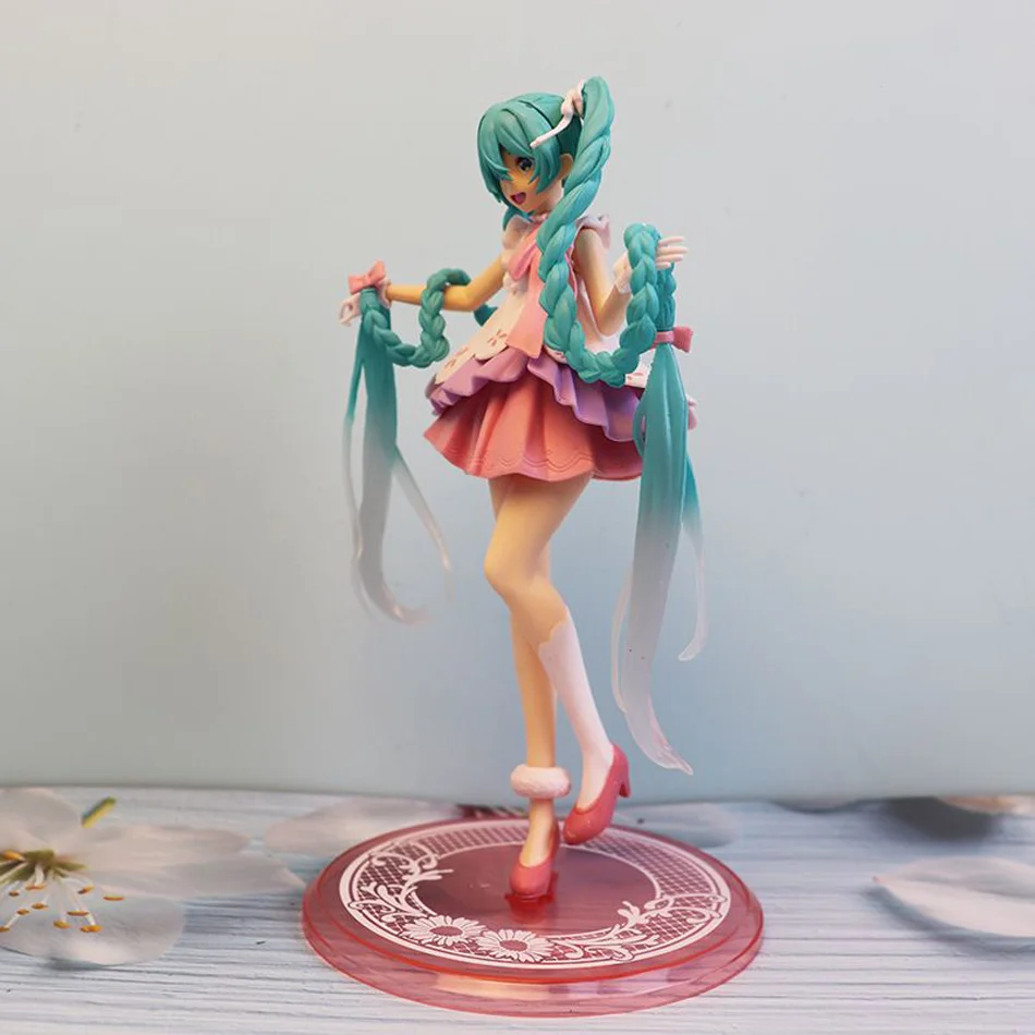 20ซม.โครงการDIVA Arcadeสีชมพูเชอร์รี่Hatsune MikuรูปสาวอะนิเมะFigurineชุดตกแต่งตุ๊กตา